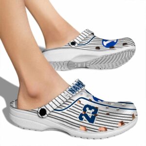 personalized byu cougars pinstripe pattern clog fashion forward
