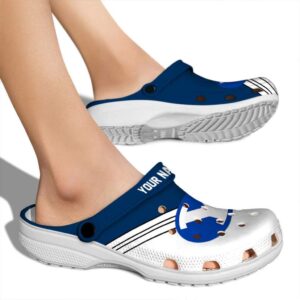 personalized byu cougars striped accents clog fashion forward