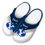 personalized byu cougars striped accents clog best selling