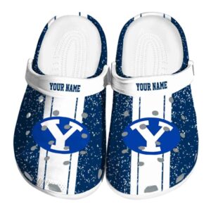 personalized byu cougars vertical stripes clog best selling