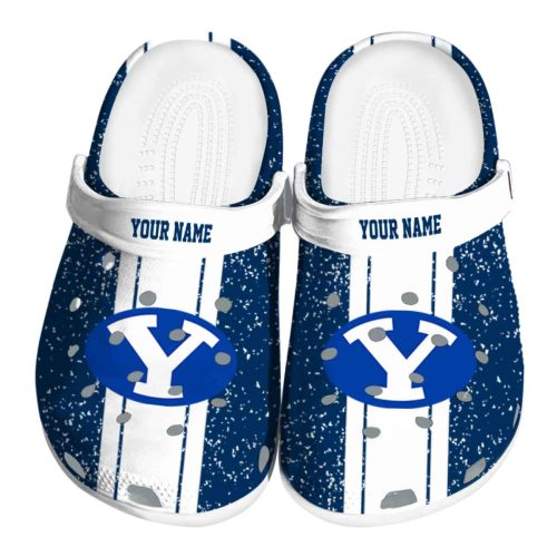 personalized byu cougars vertical stripes clog best selling