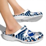 personalized byu cougars zigzag paint burst clog best selling