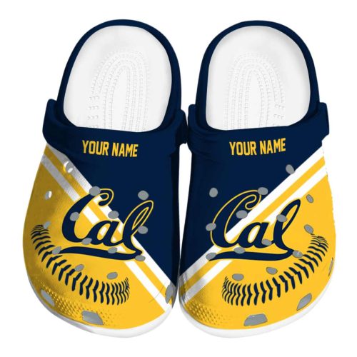 personalized california golden bears baseball motif clog best selling
