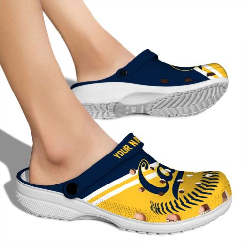 personalized california golden bears baseball motif clog fashion forward