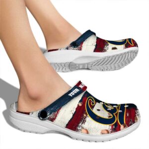 personalized california golden bears patriotic stripes clog fashion forward