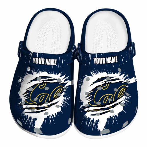 personalized california golden bears splash motif background clog best selling