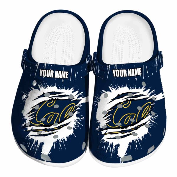personalized california golden bears splash motif background clog best selling
