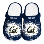personalized california golden bears splatter background clog best selling