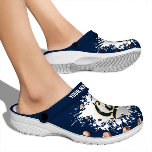 personalized california golden bears splatter background clog fashion forward