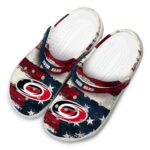 personalized carolina hurricanes patriotic stripes clog best selling