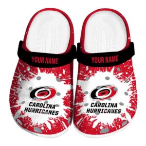 personalized carolina hurricanes splash art clog best selling