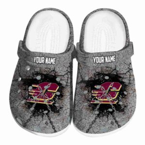 personalized central michigan chippewas cracked ground texture clog best selling