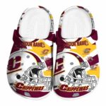 personalized central michigan chippewas football helmet clog best selling