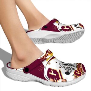personalized central michigan chippewas football helmet clog fashion forward