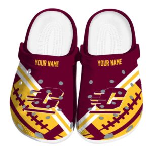 personalized central michigan chippewas football motif clog best selling