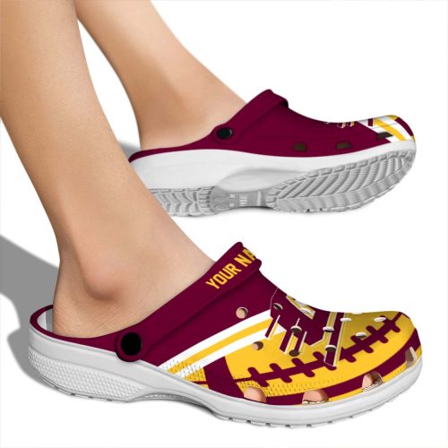 personalized central michigan chippewas football motif clog fashion forward