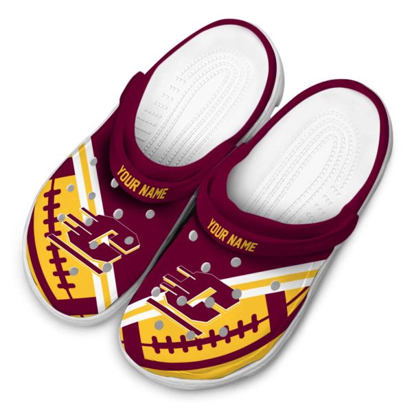 personalized central michigan chippewas football motif clog latest model