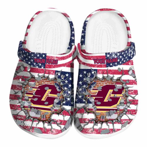 personalized central michigan chippewas freedom splinter clog best selling