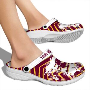 personalized central michigan chippewas zigzag paint burst clog fashion forward