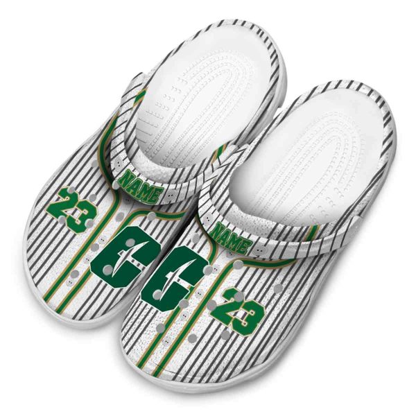 personalized charlotte 49ers pinstripe pattern clog latest model