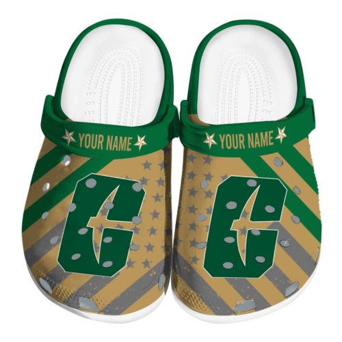 personalized charlotte 49ers star spangled graphic clog best selling