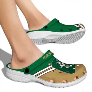 personalized charlotte 49ers striped accents clog fashion forward