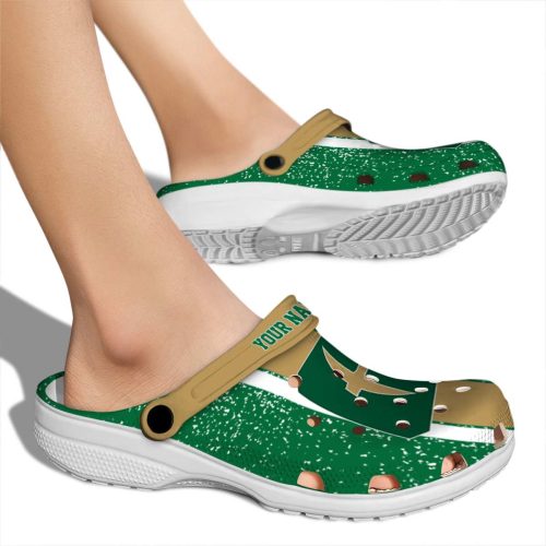 personalized charlotte 49ers vertical stripes clog fashion forward