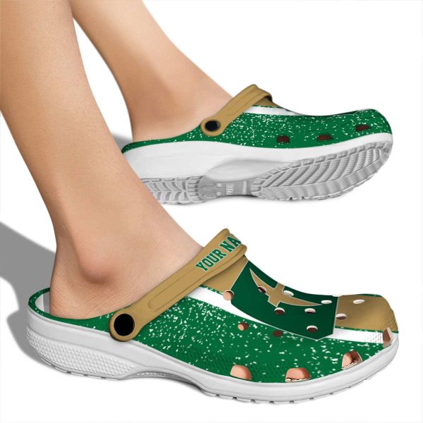personalized charlotte 49ers vertical stripes clog fashion forward