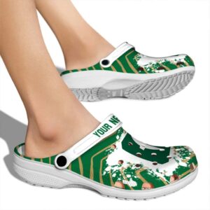 personalized charlotte 49ers zigzag paint burst clog fashion forward