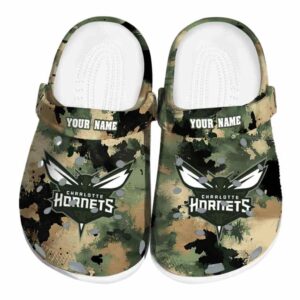 personalized charlotte hornets camouflage craze clog best selling