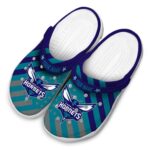 personalized charlotte hornets star spangled graphic clog best selling