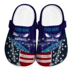 personalized charlotte hornets star spangled side pattern clog best selling