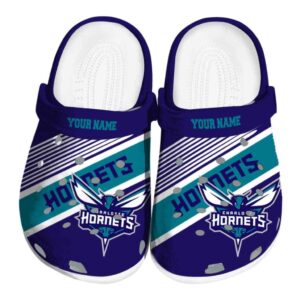personalized charlotte hornets vibrant dual tone clog best selling