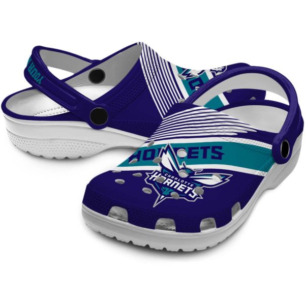 personalized charlotte hornets vibrant dual tone clog high quality