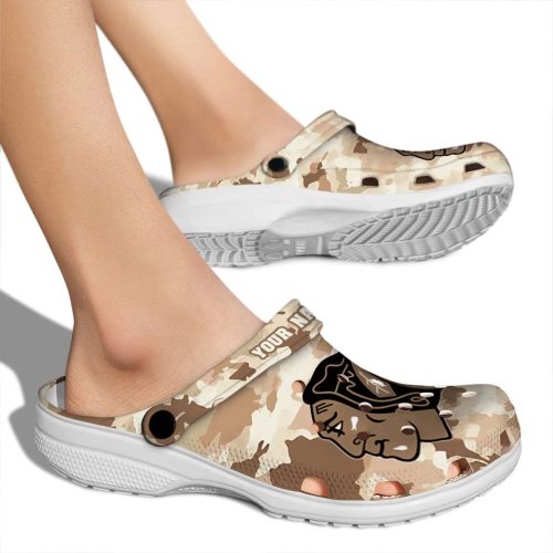 personalized chicago blackhawks desert camo clog fashion forward