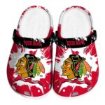 personalized chicago blackhawks splatter pattern clog best selling