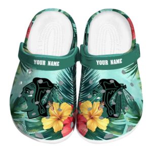 personalized chicago blackhawks tropical vibes clog best selling