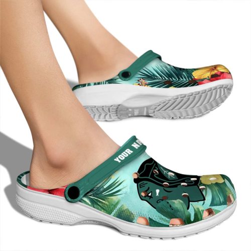 personalized chicago blackhawks tropical vibes clog fashion forward