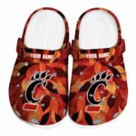 personalized cincinnati bearcats autumn leaves clog best selling