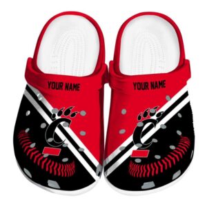 personalized cincinnati bearcats baseball motif clog best selling