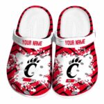 personalized cincinnati bearcats zigzag paint burst clog best selling