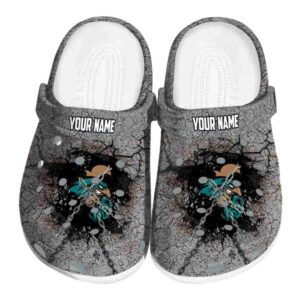 personalized coastal carolina chanticleers cracked ground texture clog best selling
