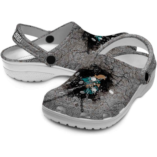 personalized coastal carolina chanticleers cracked ground texture clog high quality