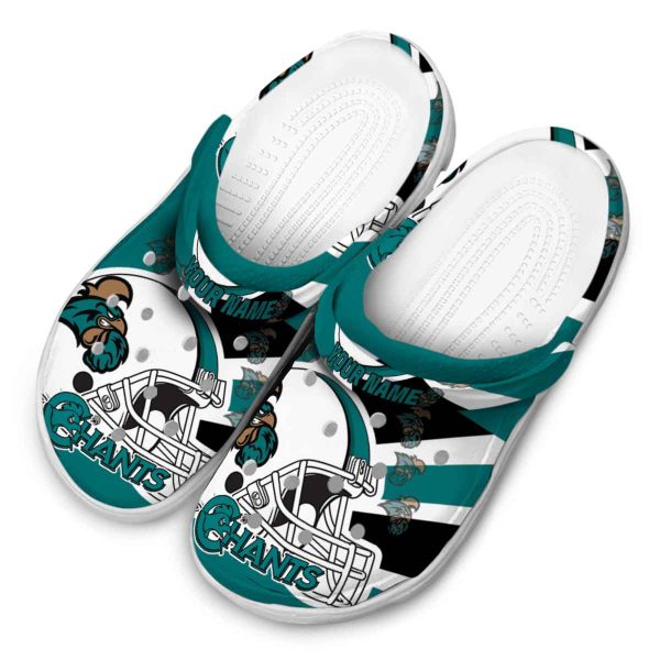 personalized coastal carolina chanticleers football helmet clog latest model