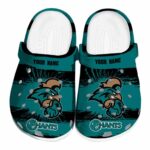 personalized coastal carolina chanticleers paint splatter graphics clog best selling