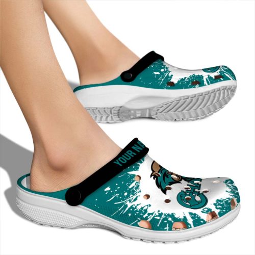 personalized coastal carolina chanticleers splash art clog fashion forward