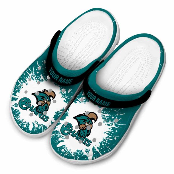 personalized coastal carolina chanticleers splash art clog latest model