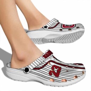 personalized colgate raiders pinstripe pattern clog fashion forward