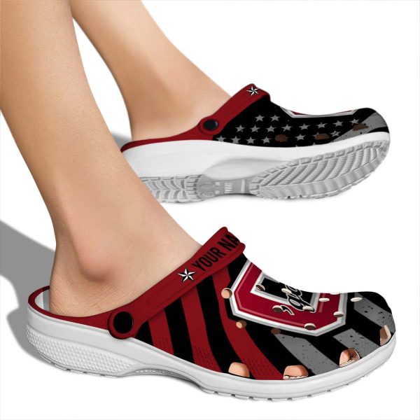 personalized colgate raiders star spangled graphic clog fashion forward