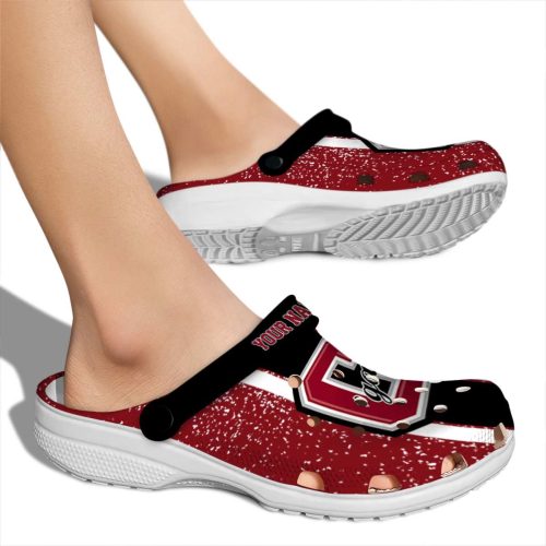 personalized colgate raiders vertical stripes clog fashion forward